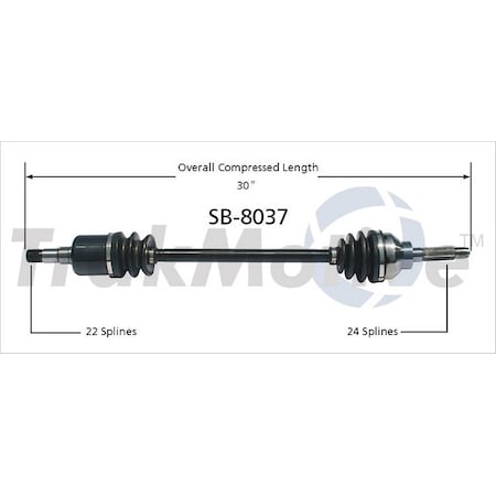 Surtrack Axle Cv Axle Shaft, Sb-8037 SB-8037